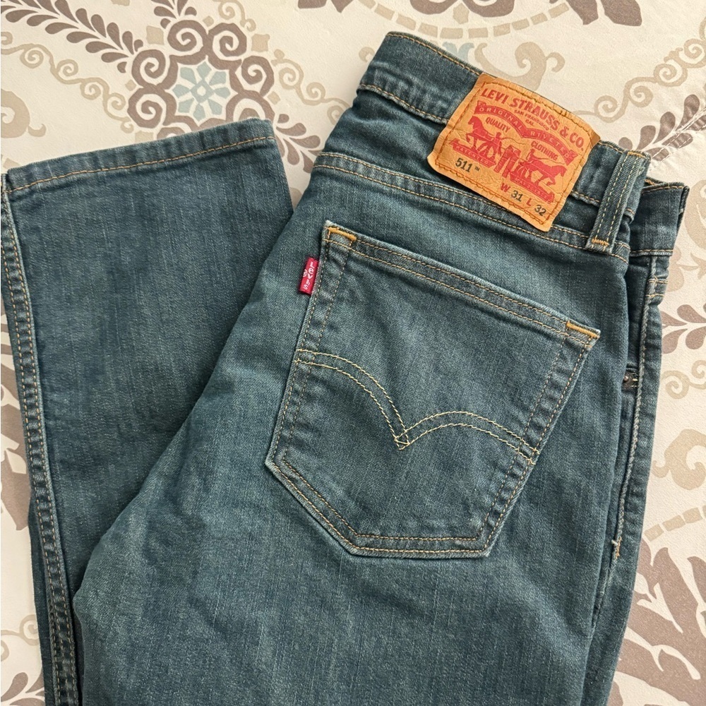 Levi's 511 Jeans Straight Blended Denim Pants 5-Pockets Men's W 31 L‎ 32" Inseam